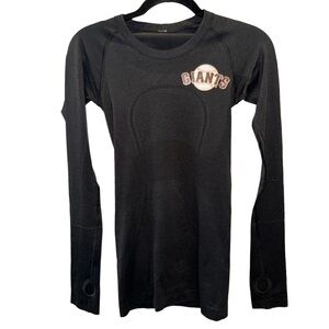 LULULEMON x MLB San Francisco Giants Black Swiftly Long Sleeve Top Size 2